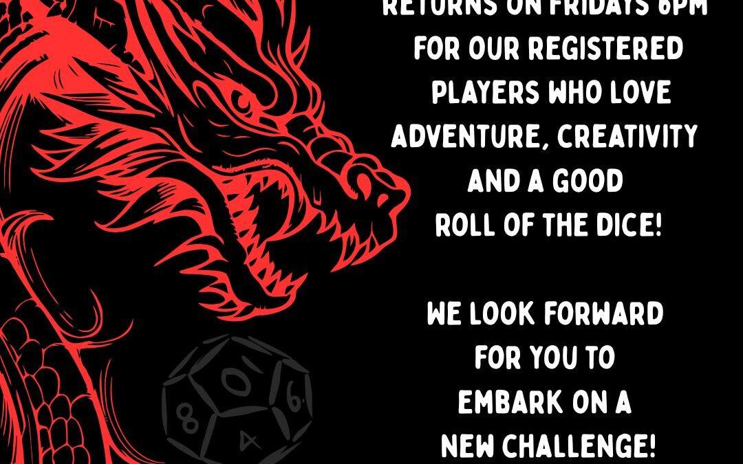 New Friday Session: Dungeons & Dragons